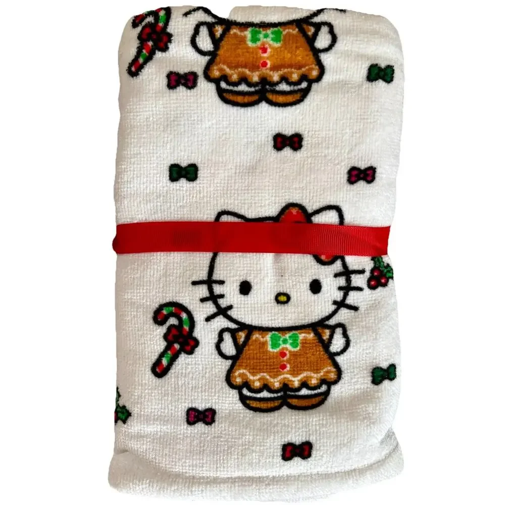 6PK HELLO KITTY Decorative Holiday Hand Towels Gingerbread Santa Fair Isle NWT